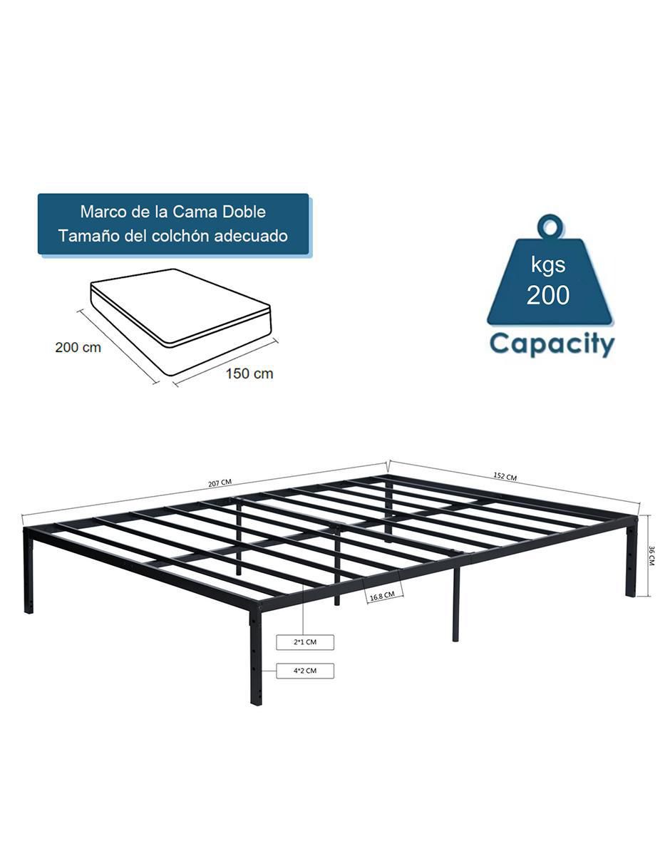 Base para cama armable Kiela de metal Queen size 8