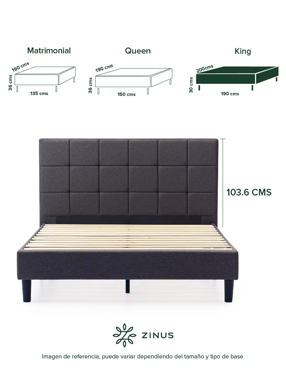 Base para cama armable Leo de chapa madera 9