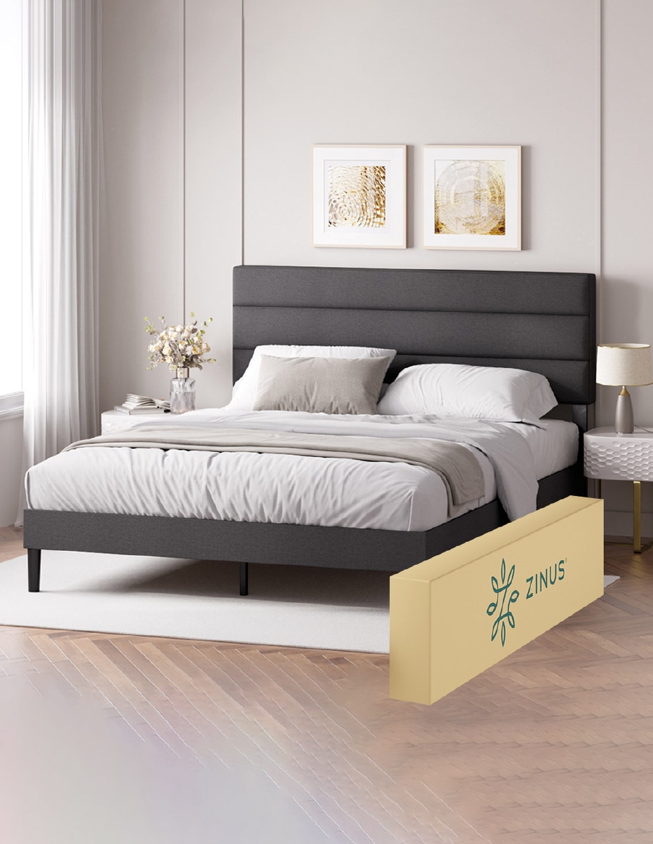 Base para cama armable Piper de chapa madera