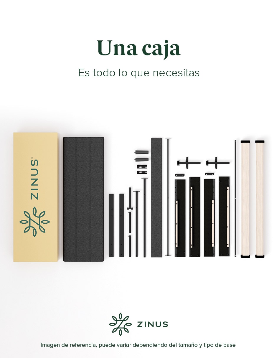 Base para cama armable Piper de chapa madera 5
