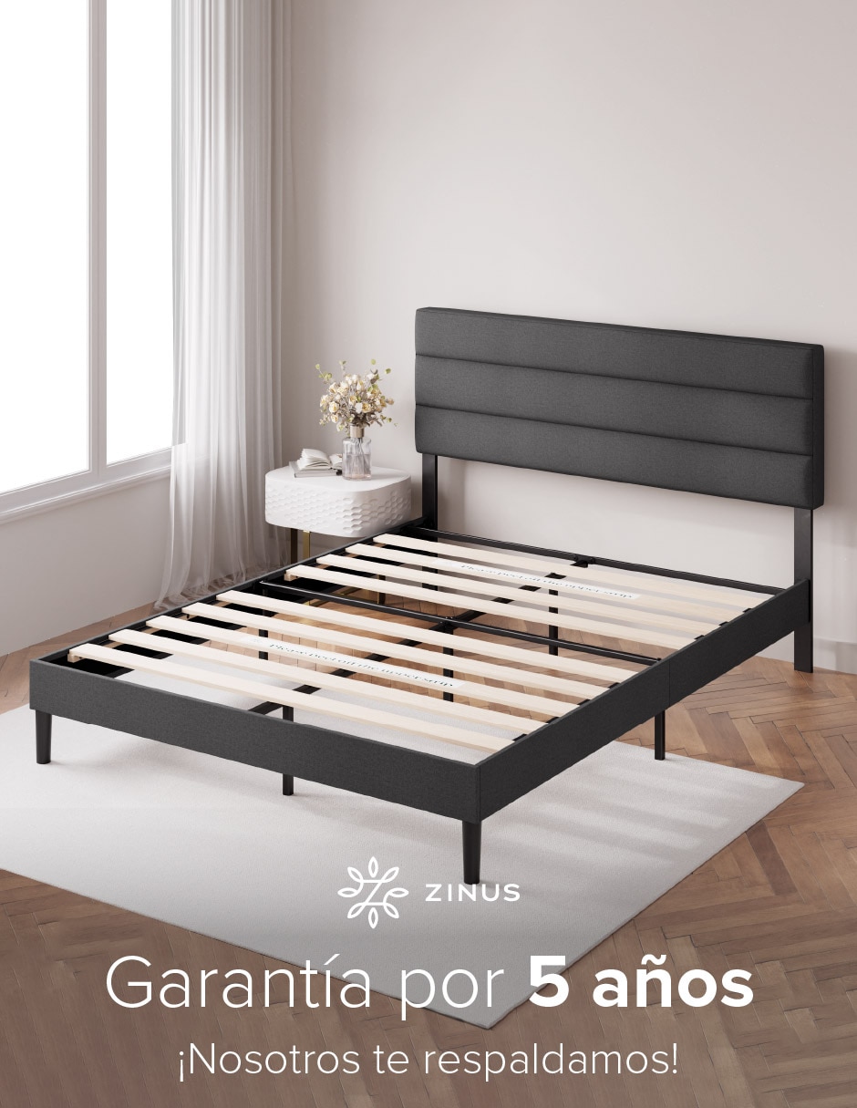 Base para cama armable Piper de chapa madera 6