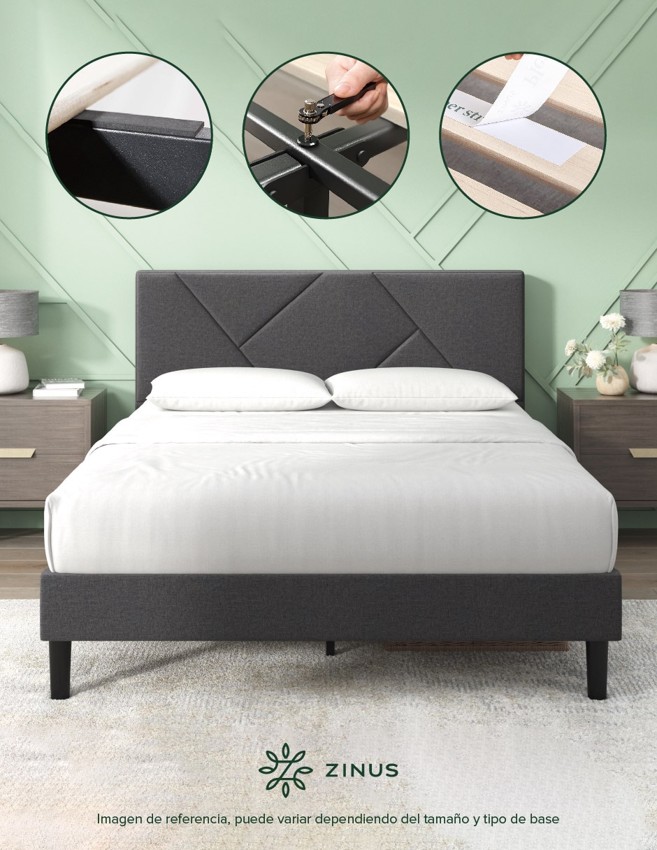 Base para cama armable Judy de chapa madera 4
