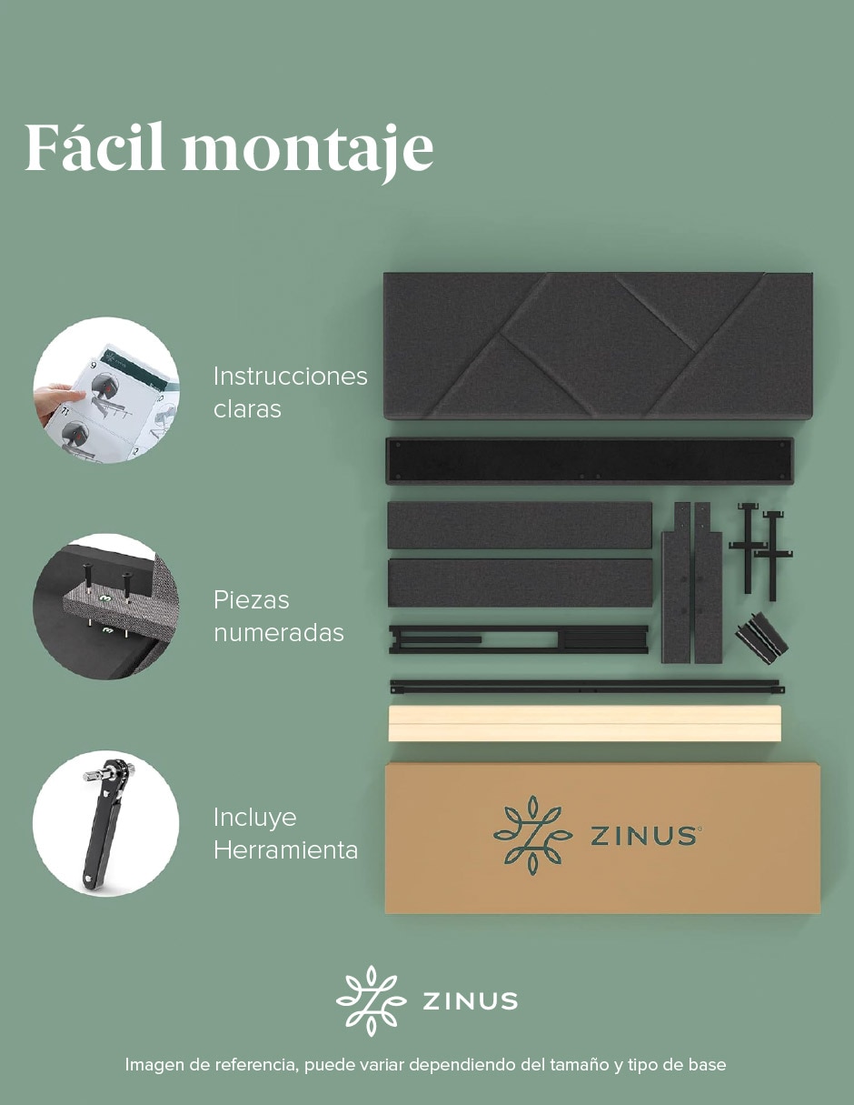 Base para cama armable Judy de chapa madera 6