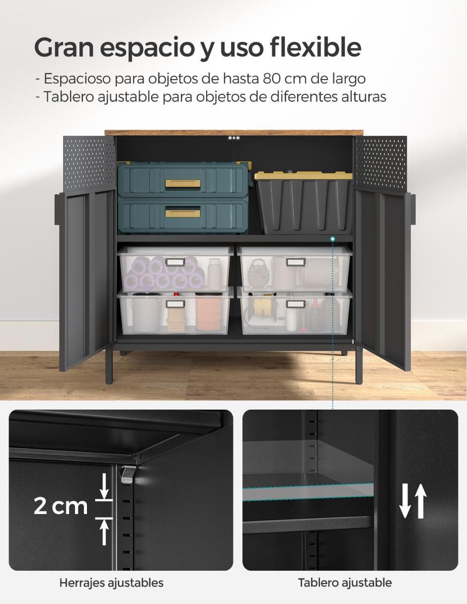 Gabinete armable Bravon de madera con metal 2