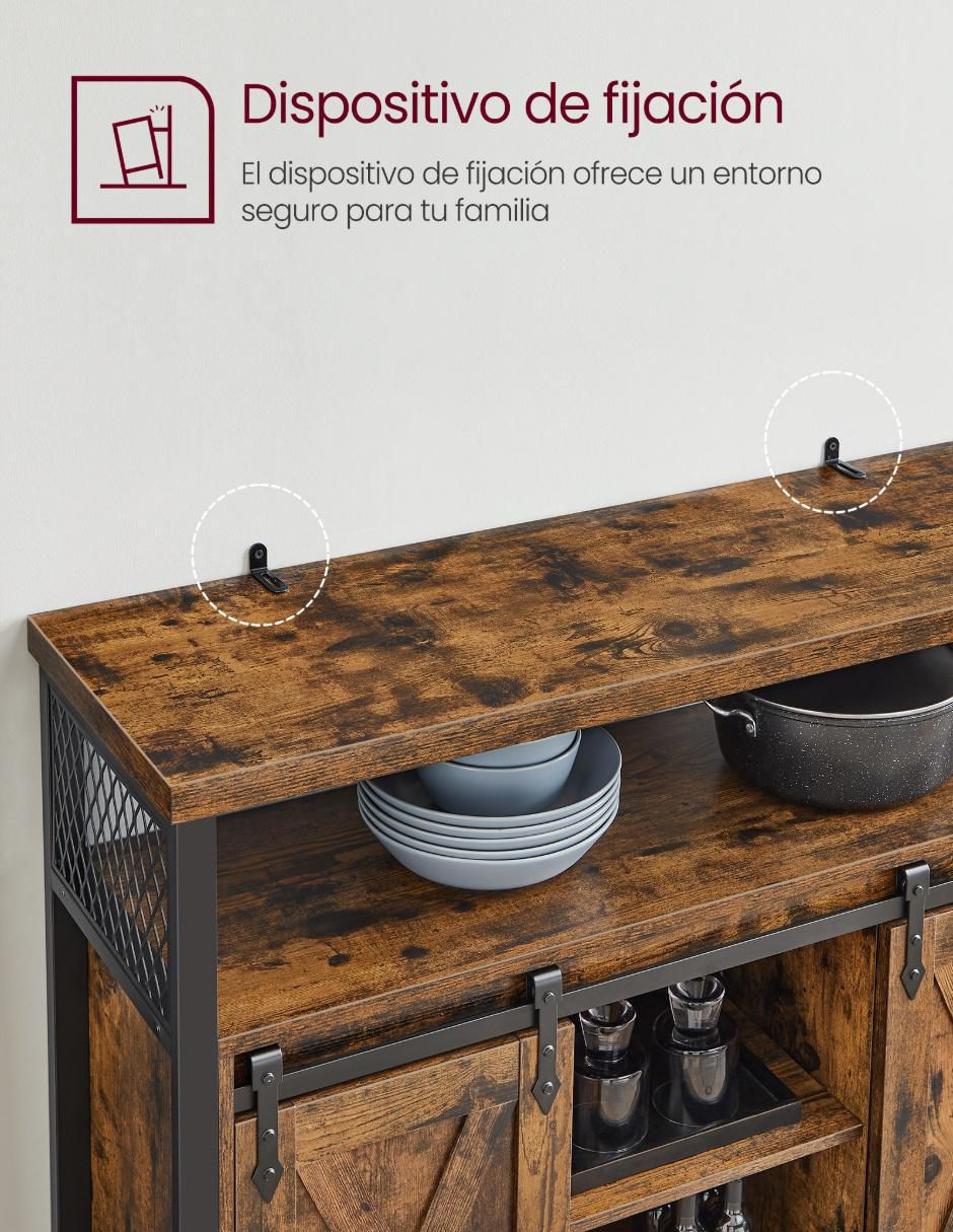 Gabinete armable Daxton de madera con metal 2