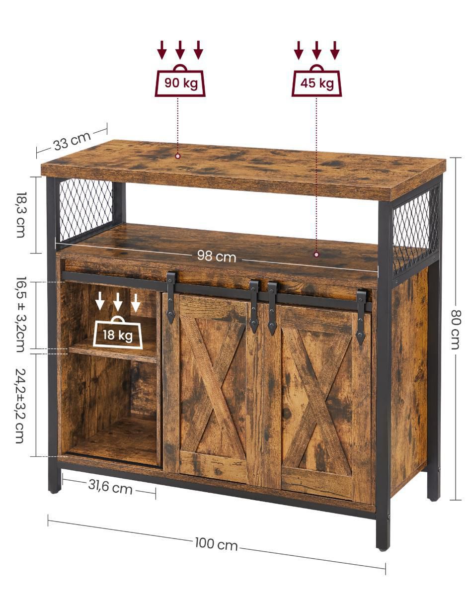 Gabinete armable Daxton de madera con metal 4