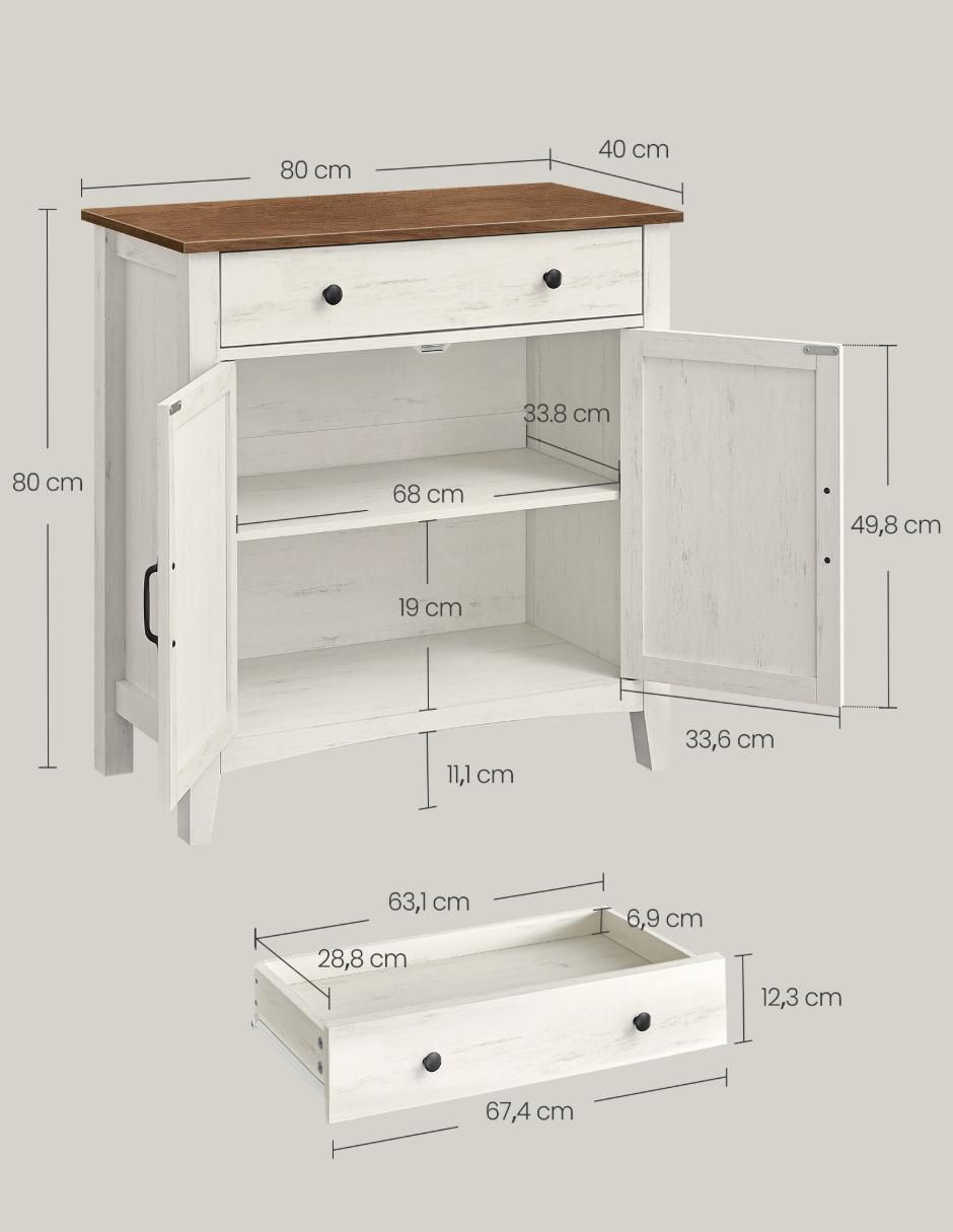 Gabinete armable Liry de madera con metal 4