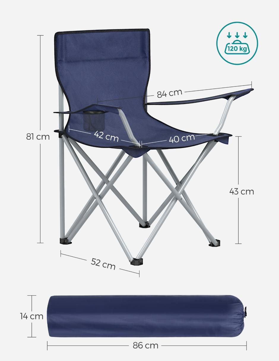 Set de sillas plegables 2 piezas Sandy 2