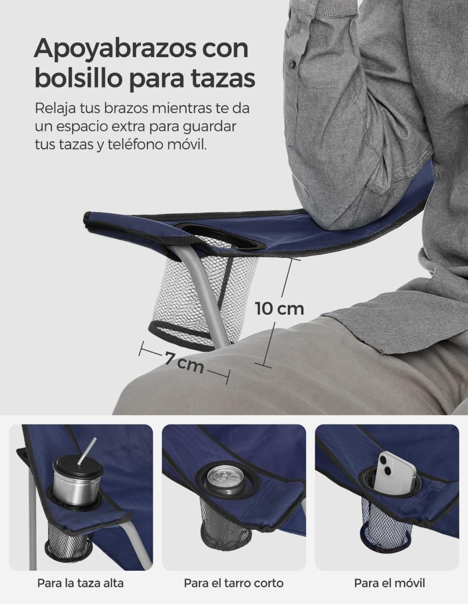 Set de sillas plegables 2 piezas Sandy 4