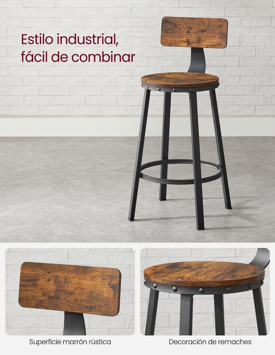 Juego de bancos Delon de madera 2
