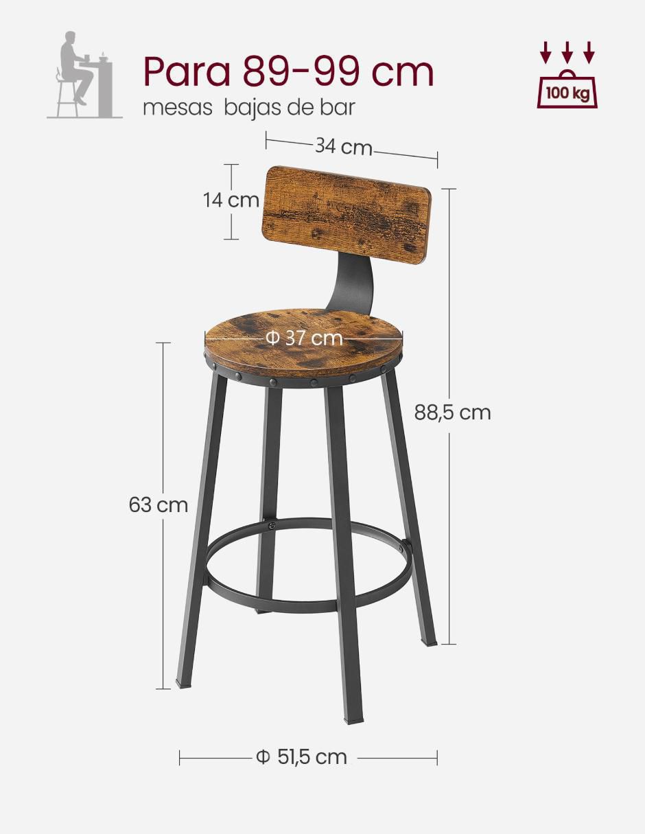 Juego de bancos Delon de madera 4