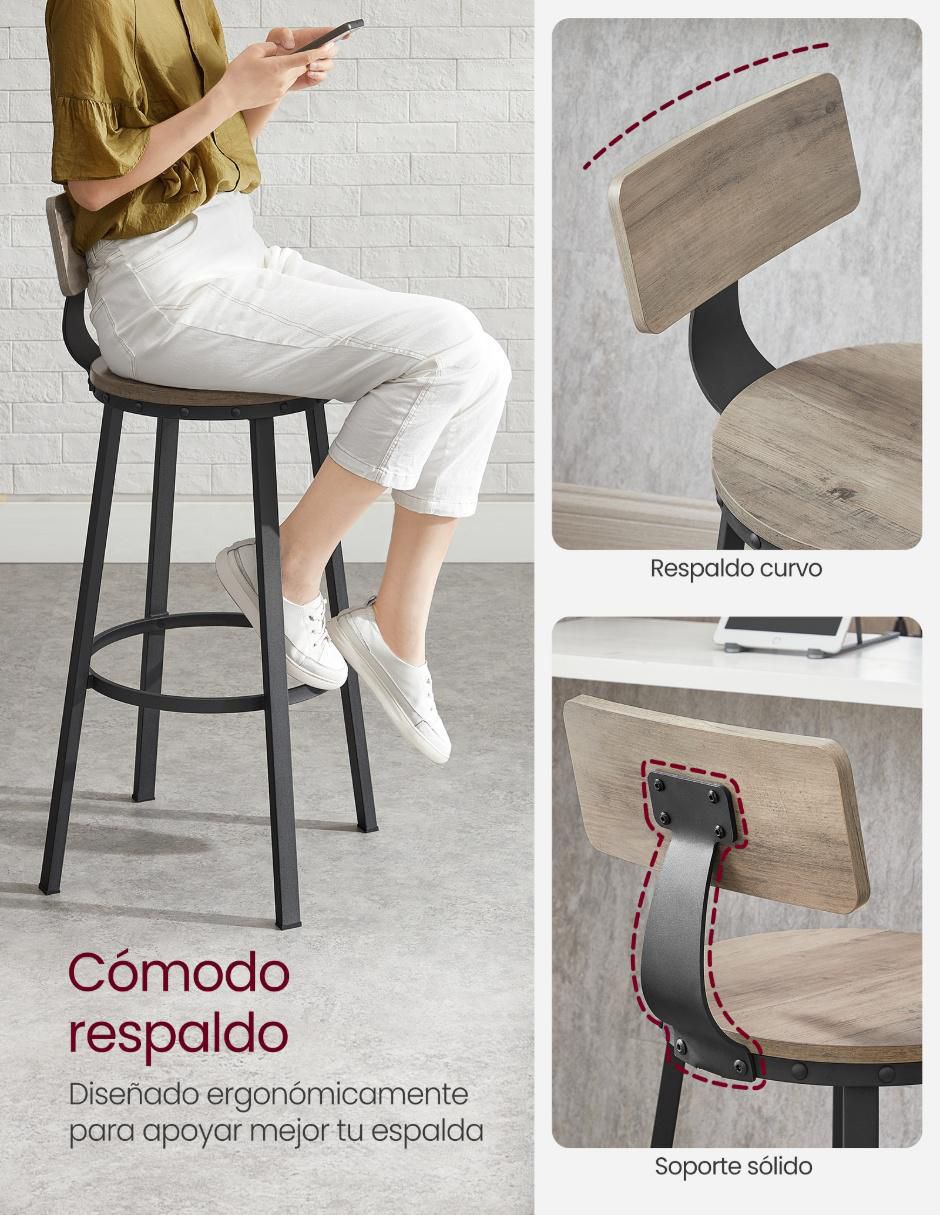 Juego de bancos Delon de madera 2