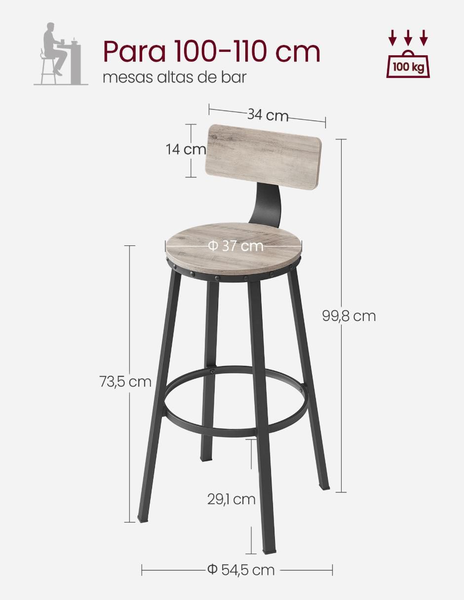 Juego de bancos Delon de madera 4