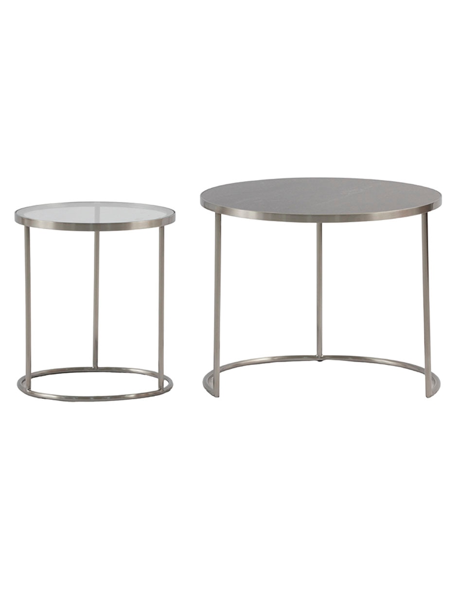 Set mesa de centro de metal