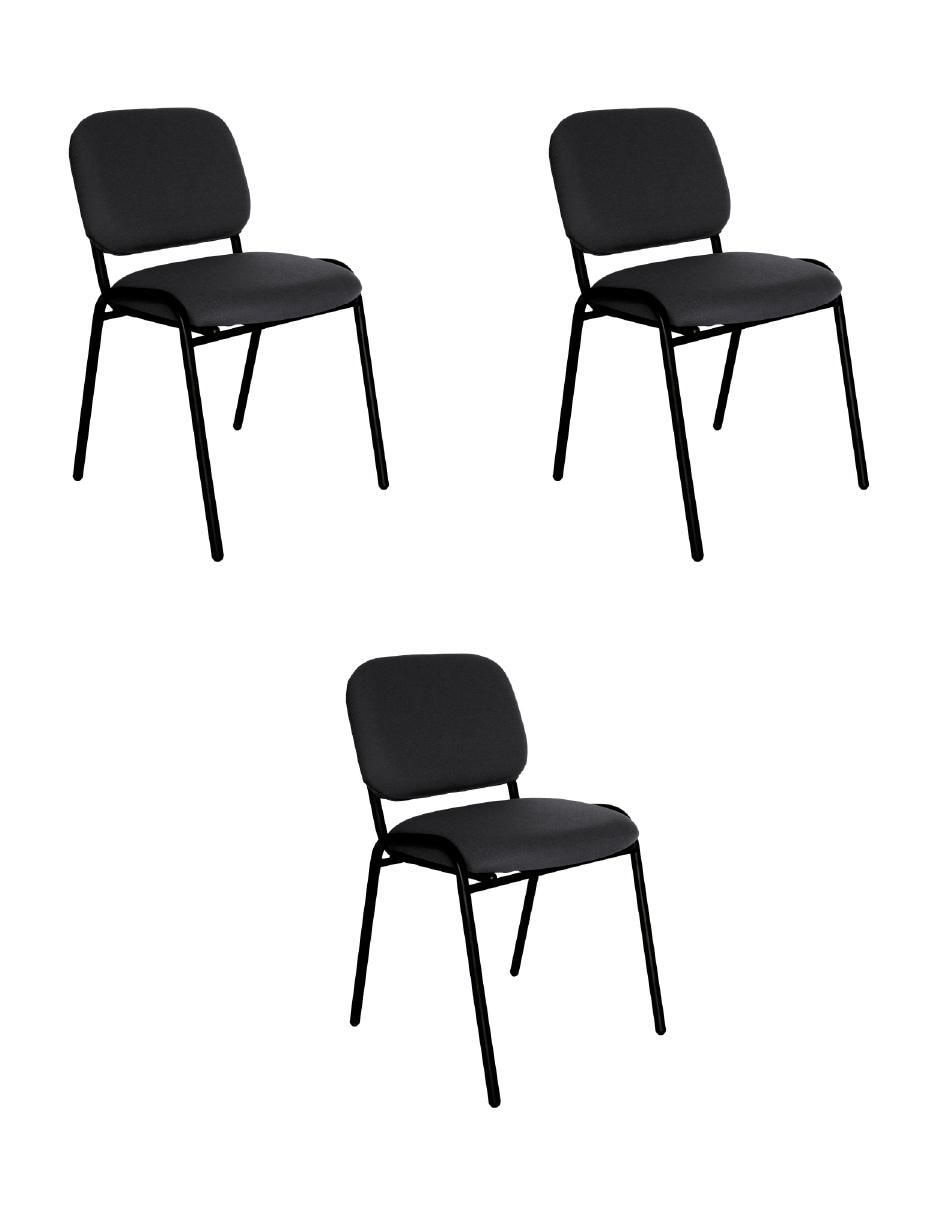 Juego de sillas 3 "piezas" sin familia offiho "de" acero adulto