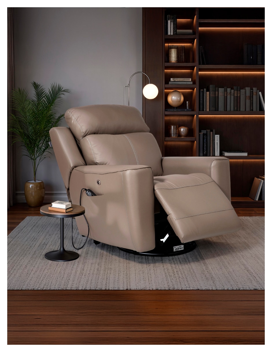 Sillón reclinable Boss de piel 2