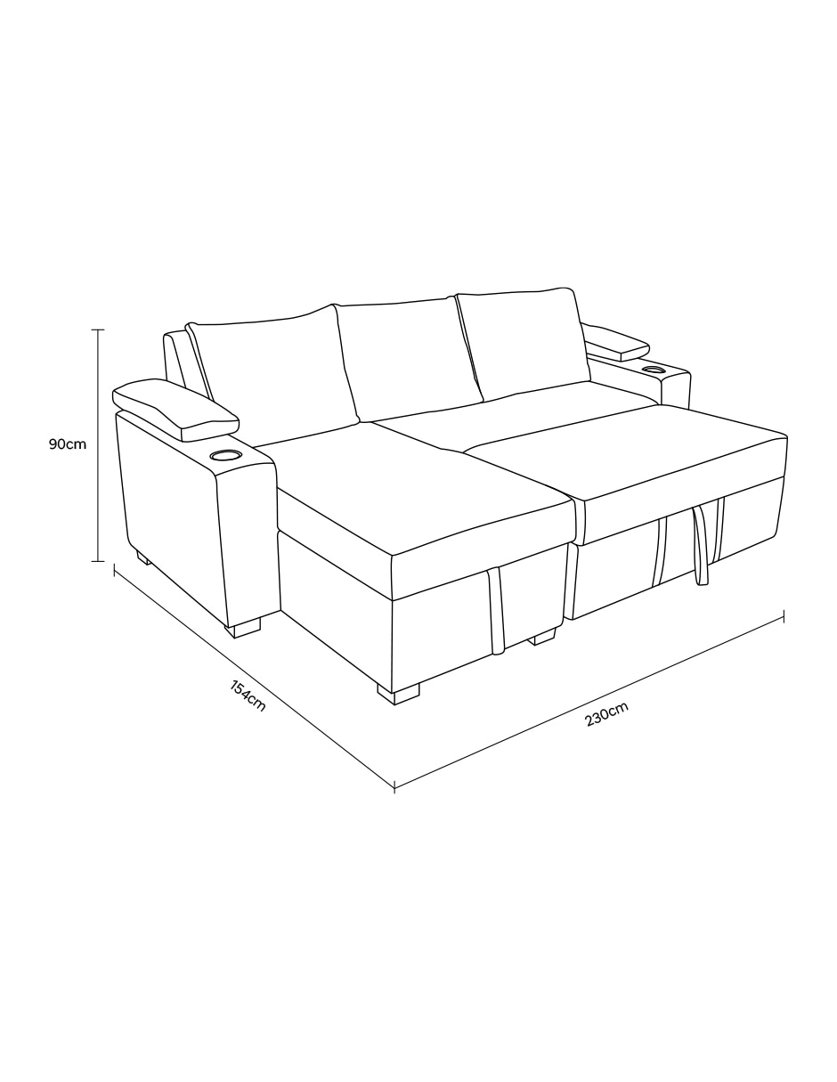 Sofá cama Norman de madera pino 18