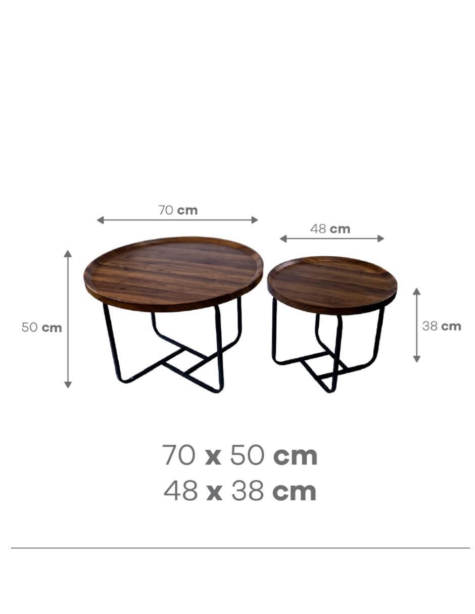 Mesa de acento armable Mesas Redondas Anidadles 6