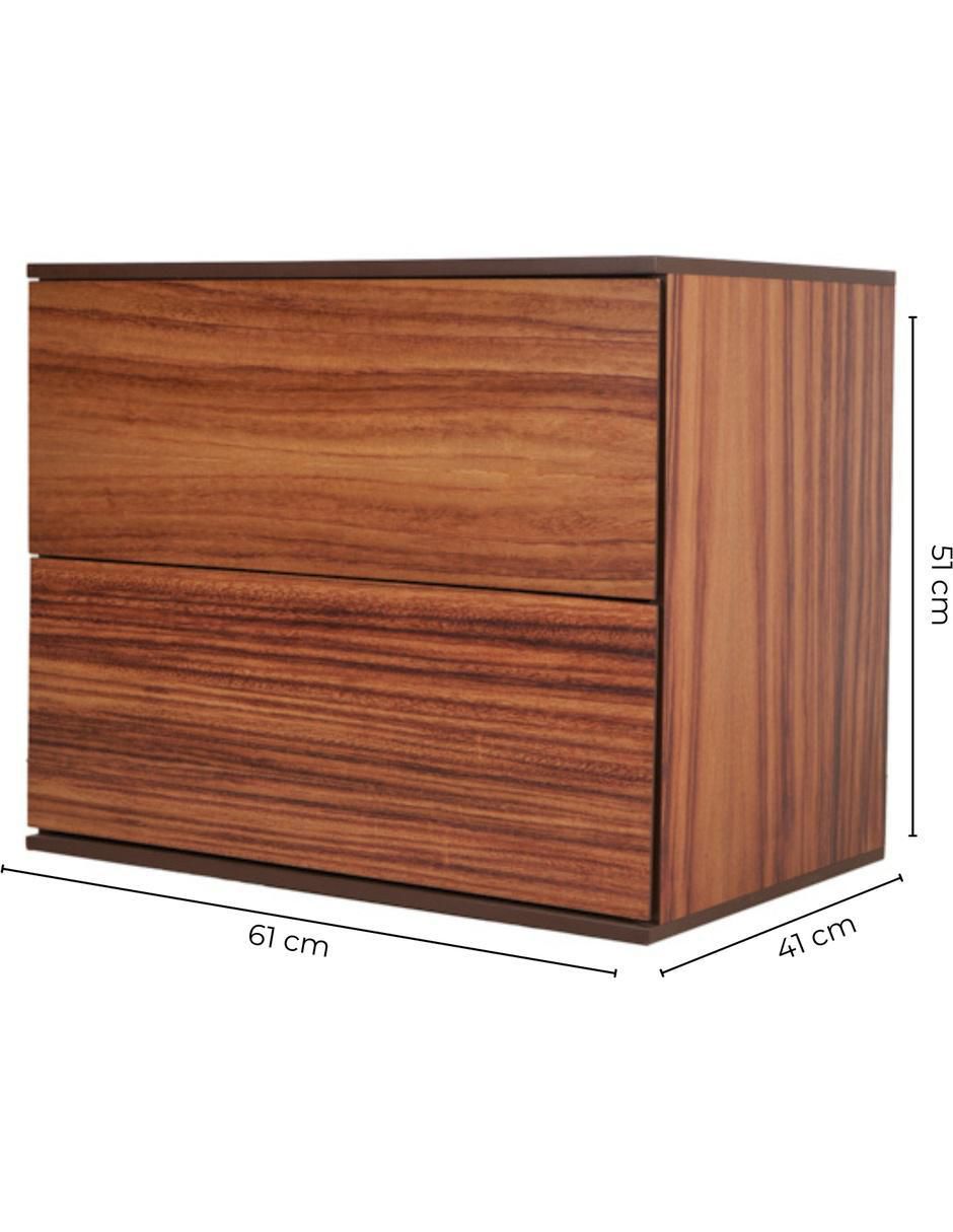 Set buró Amarella de chapa madera 9