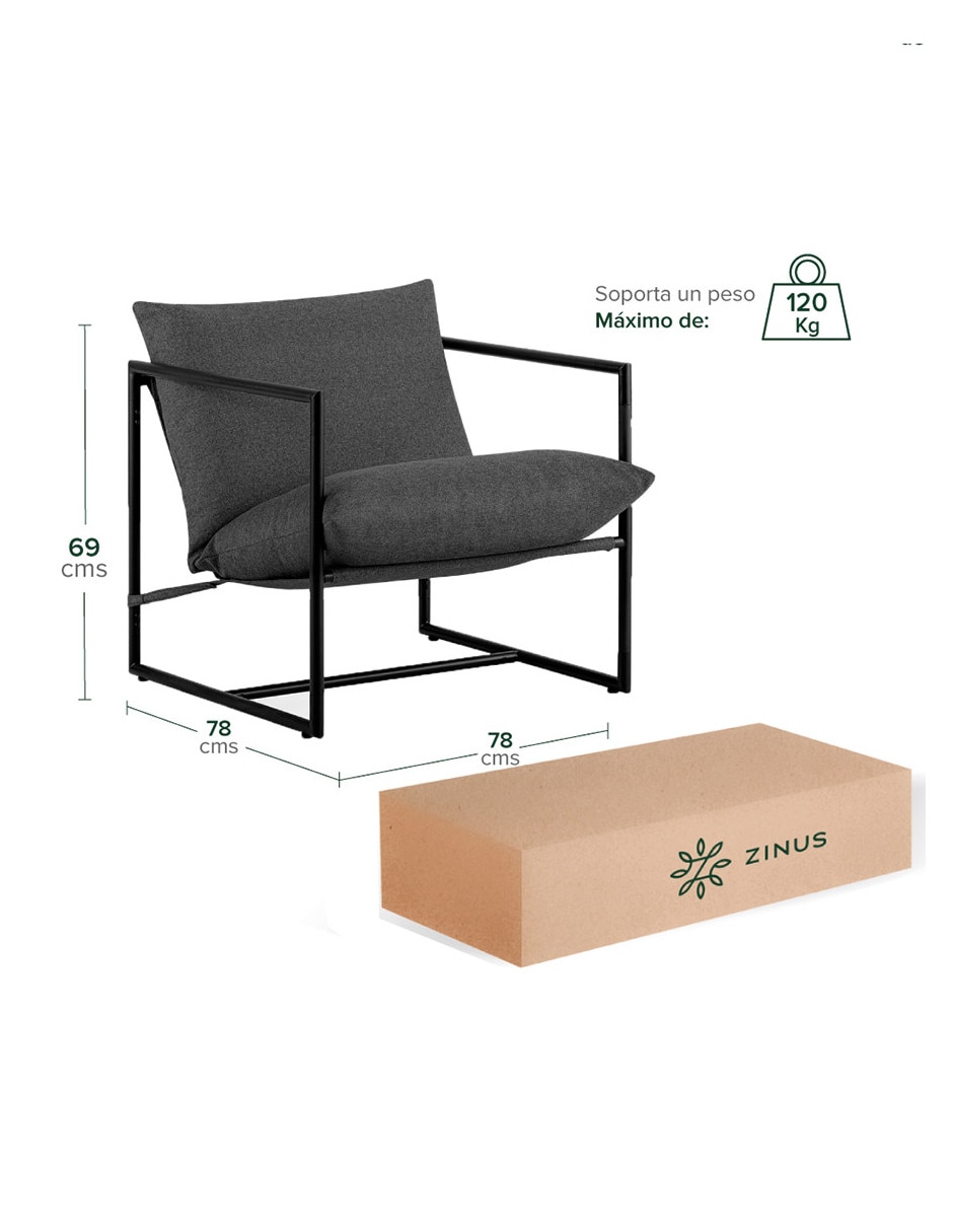 Silla 1 "piezas" aidan zinus "de" mezcla de materiales adulto
