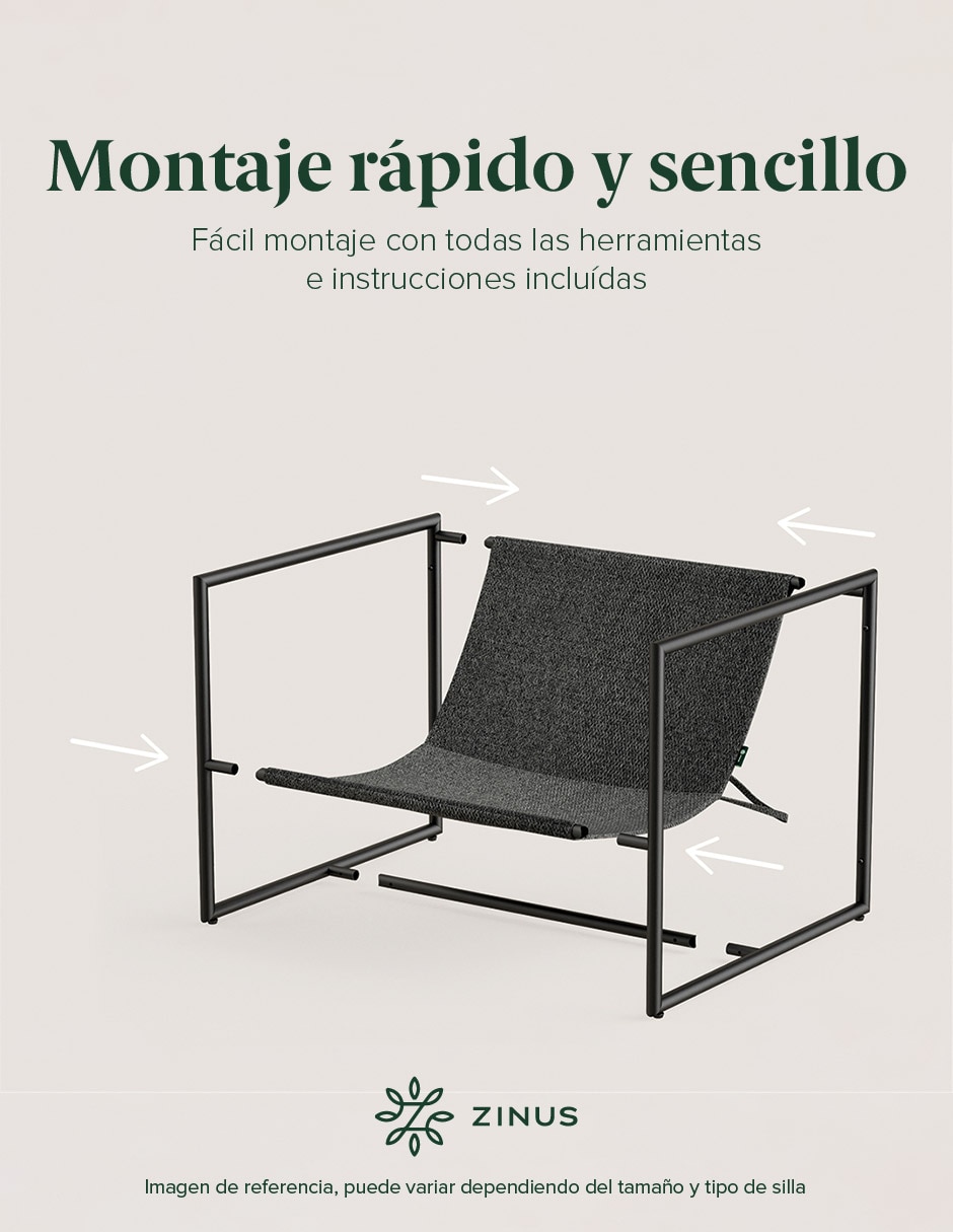 Silla 1 "piezas" aidan zinus "de" mezcla de materiales adulto