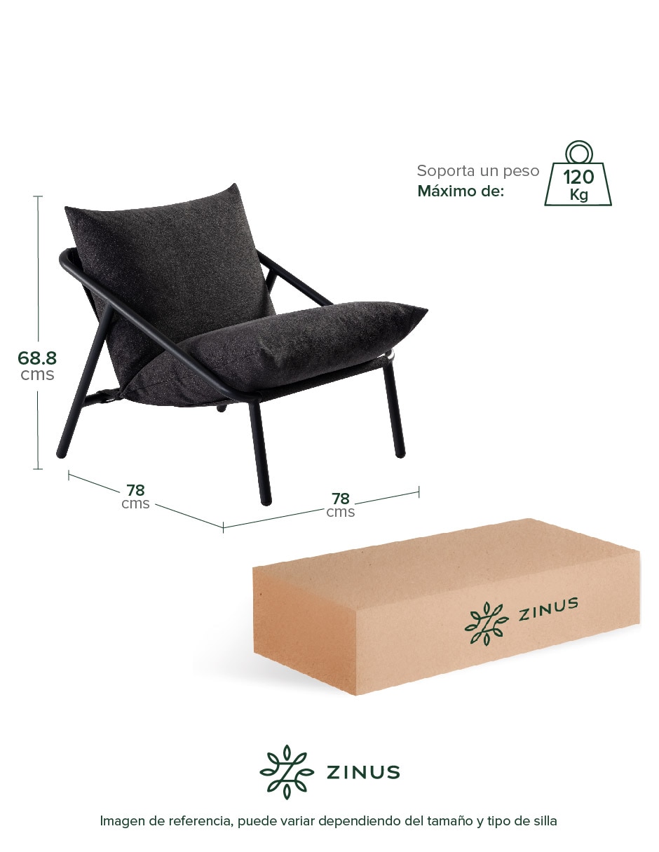 Silla 1 "piezas" ada zinus "de" mezcla de materiales adulto