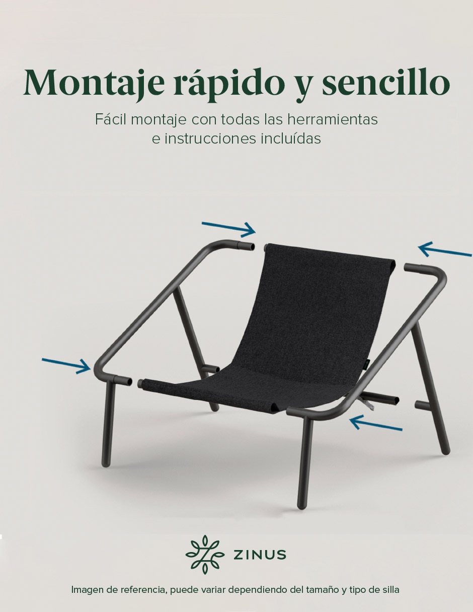 Silla 1 "piezas" ada zinus "de" mezcla de materiales adulto