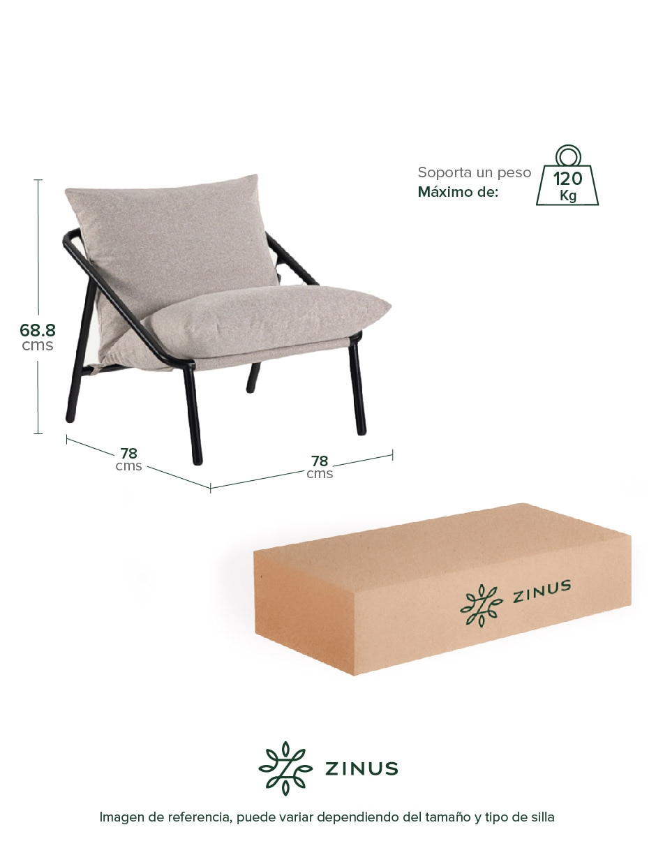 Silla 1 "piezas" ada zinus "de" mezcla de materiales adulto