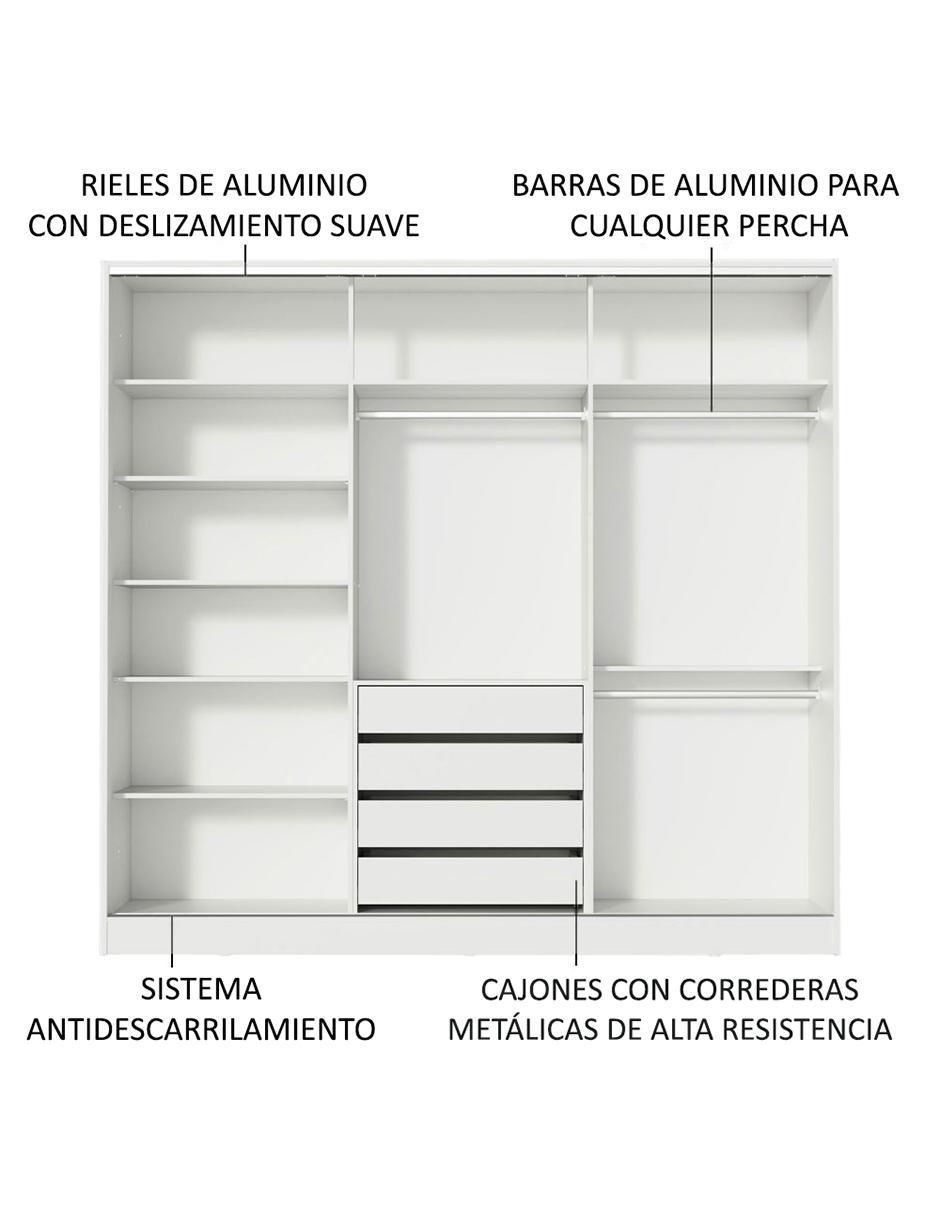 Ropero Royale 11639B2E1R de MDF 4