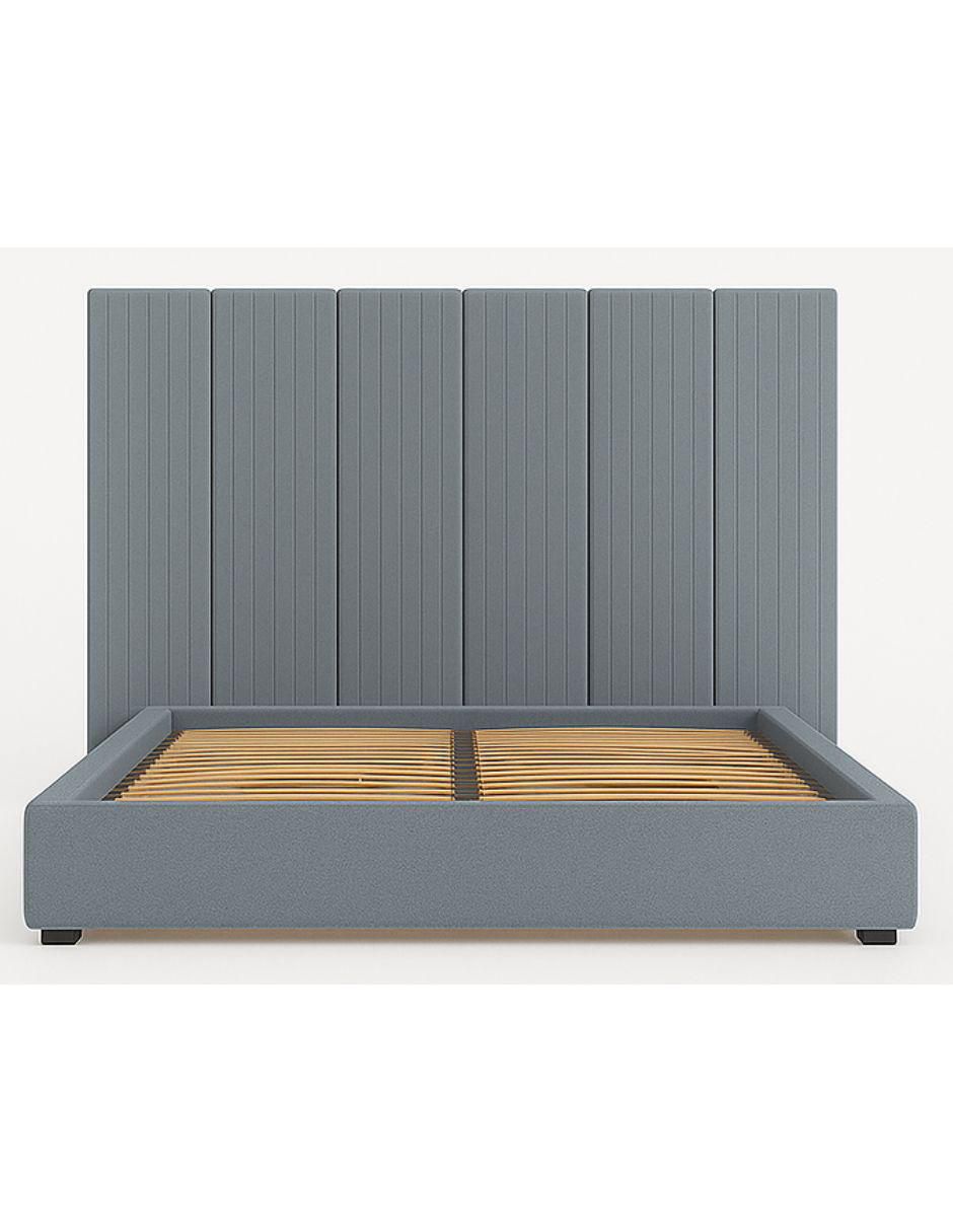 Cama modern Luxury Vixy Oxford con luz LED para joven de tela