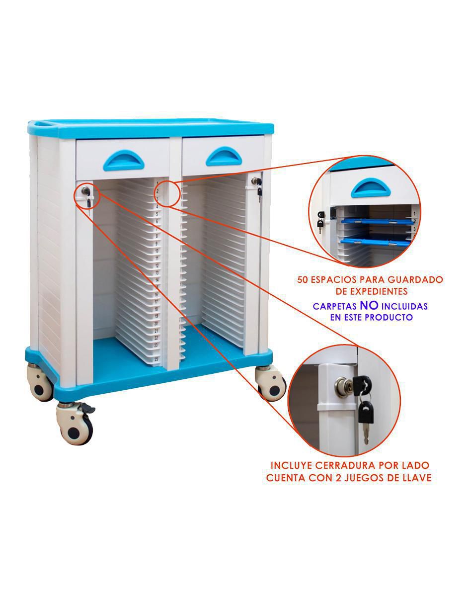 Carro de servicio áreas múltiples plástico 3