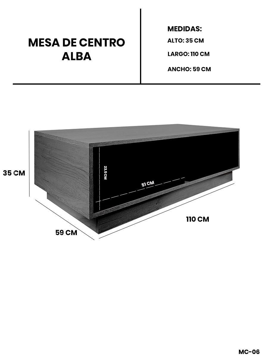 Mesa de centro sí alba decomobil "de" melamina