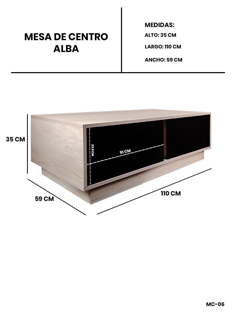 Mesa de centro armable Alba 8