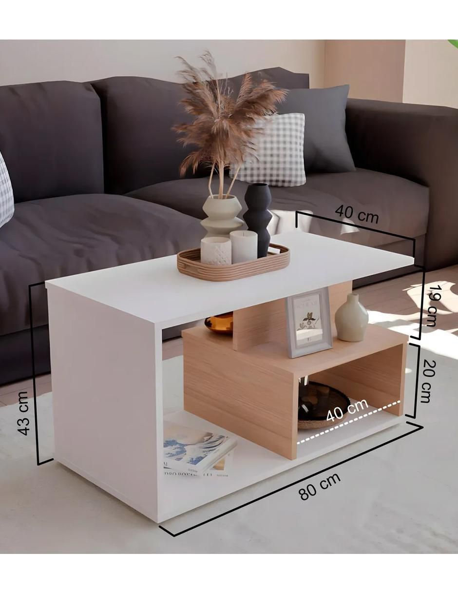 Mesa de centro armable de MDF 8