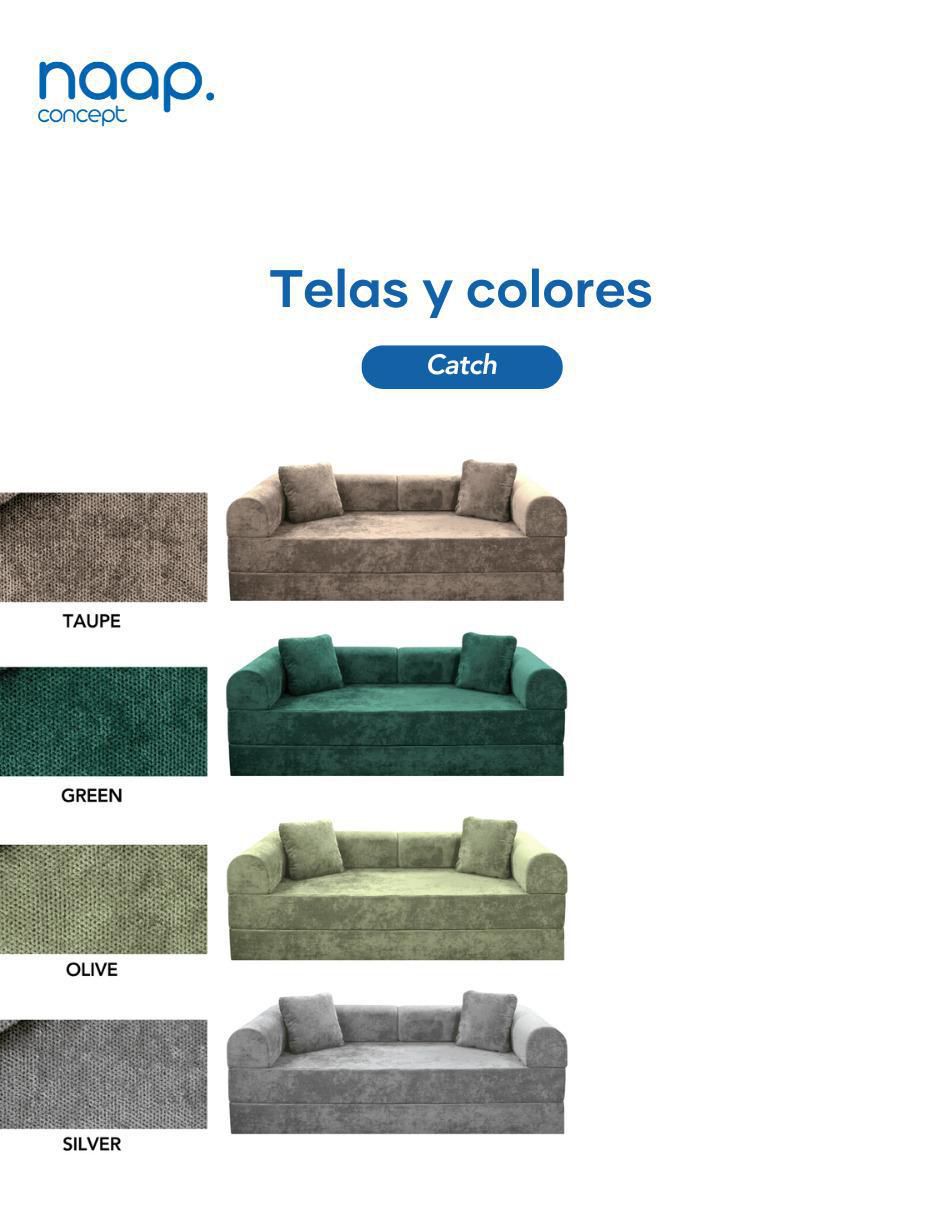 Sofá cama armable Teddy Catch 3 Cuerpos  de espuma comprimida 8