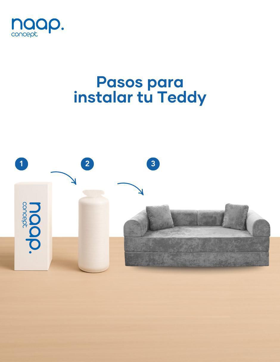 "futón/sofá cama" sí teddy  3 cuerpos tela catch naap concept "de" espuma comprimida