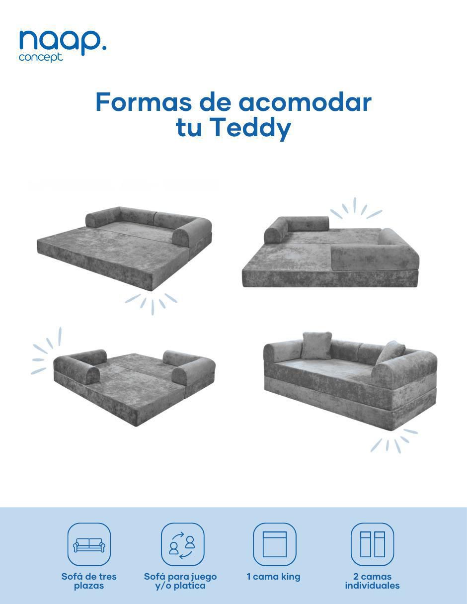 "futón/sofá cama" sí teddy  3 cuerpos tela catch naap concept "de" espuma comprimida