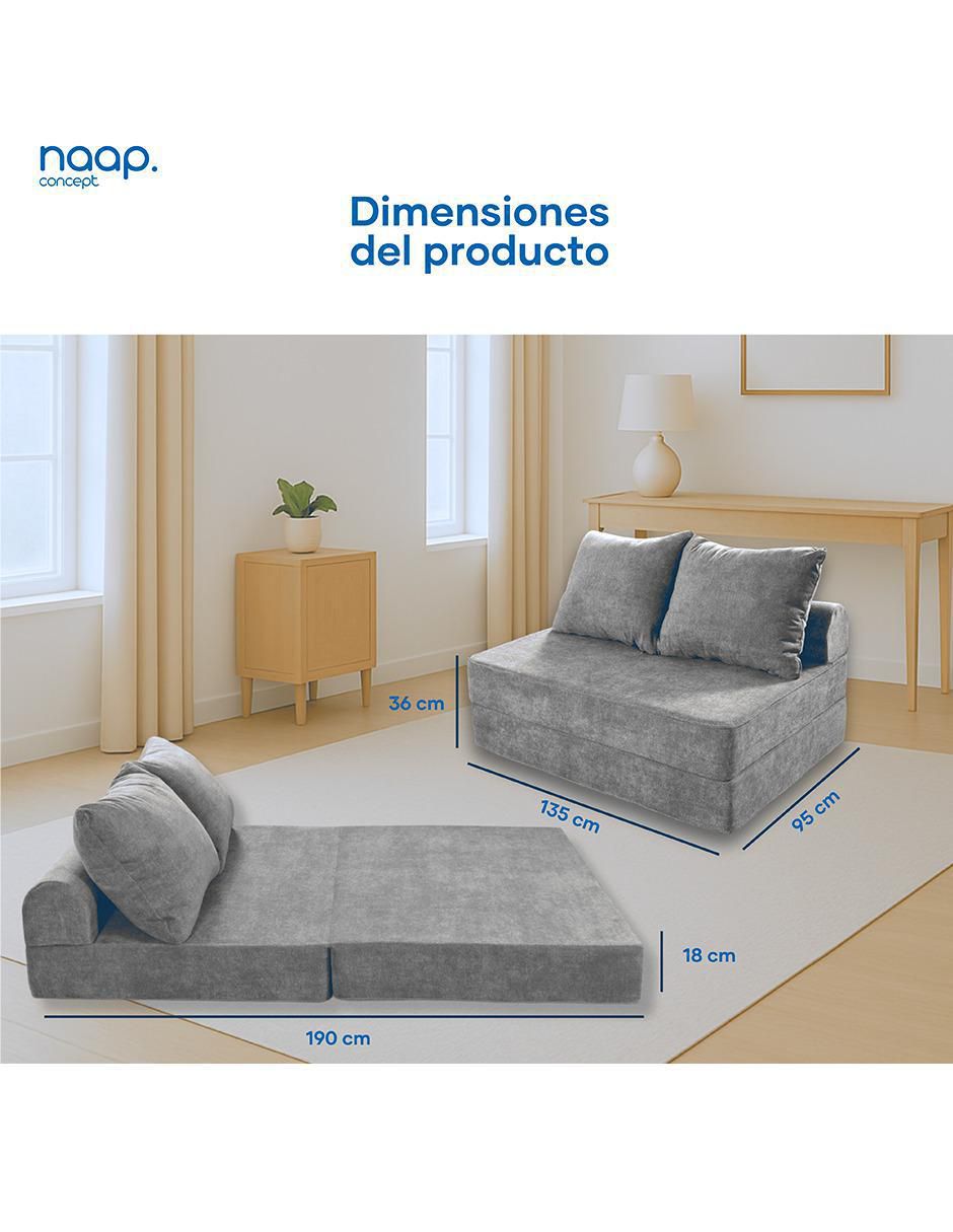 "futón/sofá cama" sí flex matrimonial plegable catch naap concept "de" espuma comprimida
