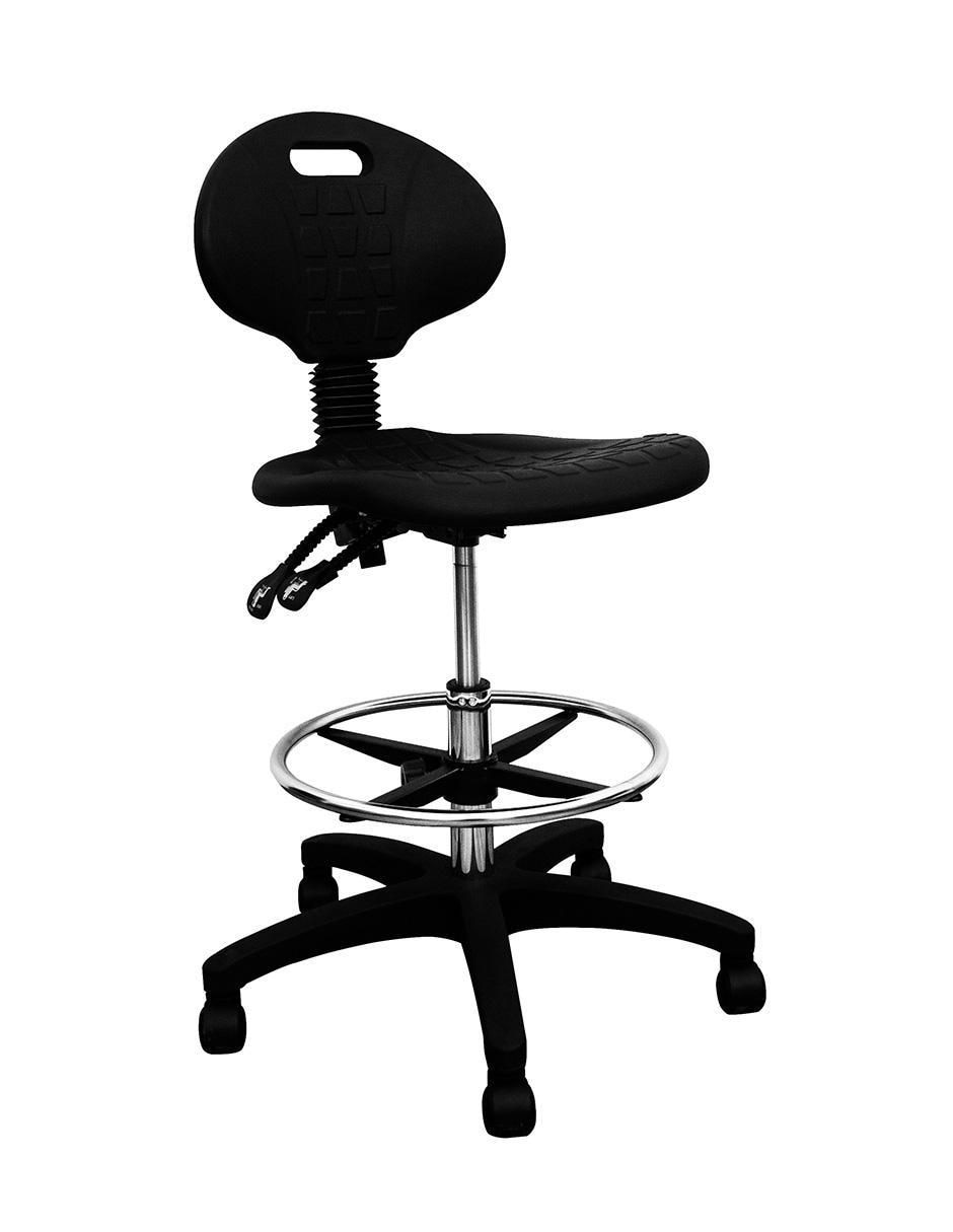 Silla de plástico y metal