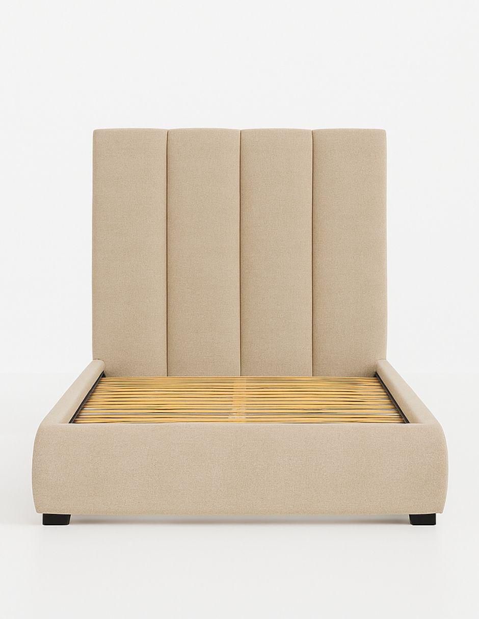 Cama Moder Luxury Kalahari con luz LED ambiental y patrones de cabecera de 30 cm de tela