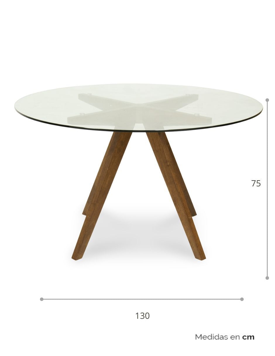 Mesa de comedor armable Tou de vidrio 4