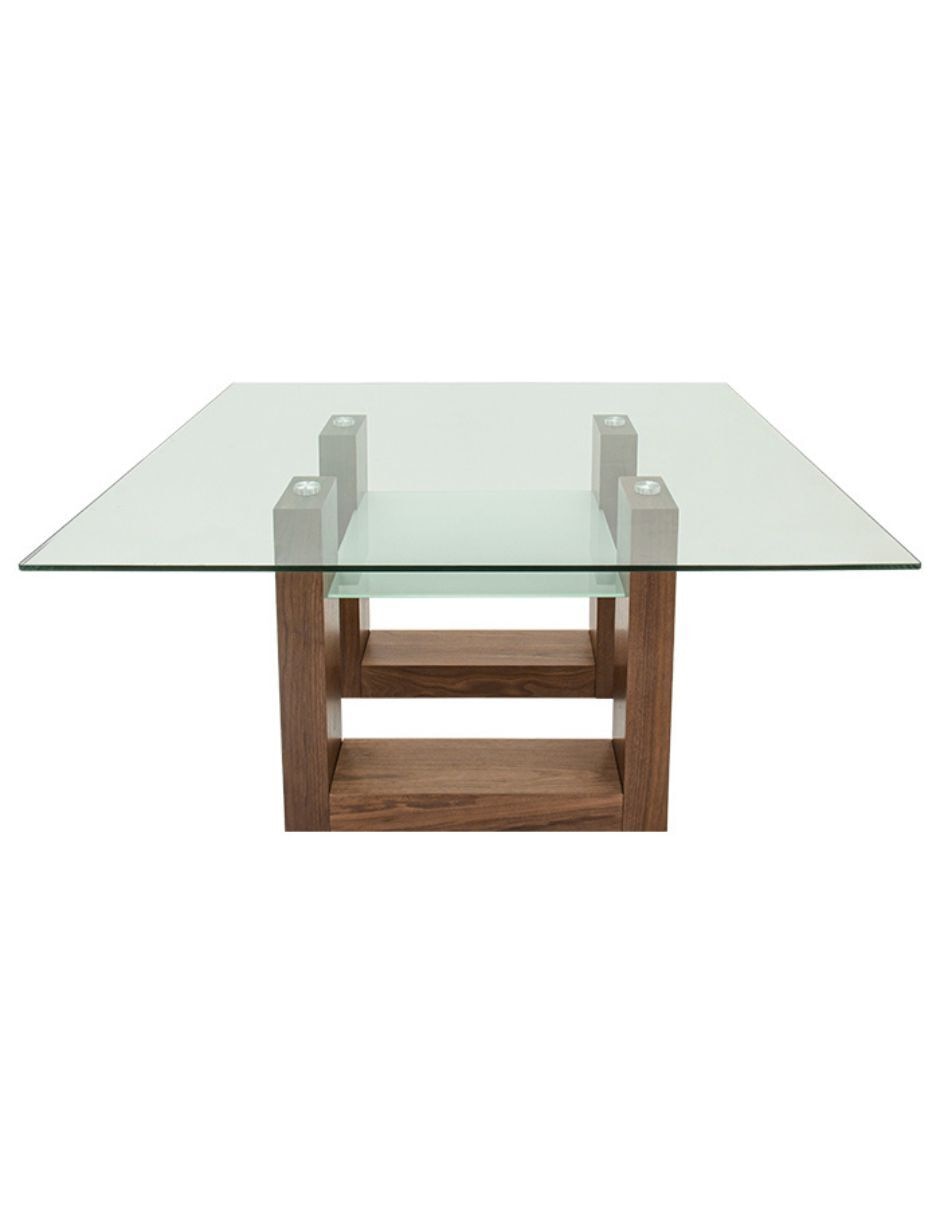 Mesa de comedor armable Avek de vidrio