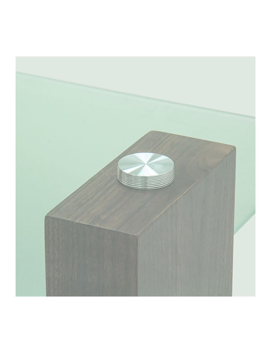 Mesa de comedor armable Avek de vidrio 3