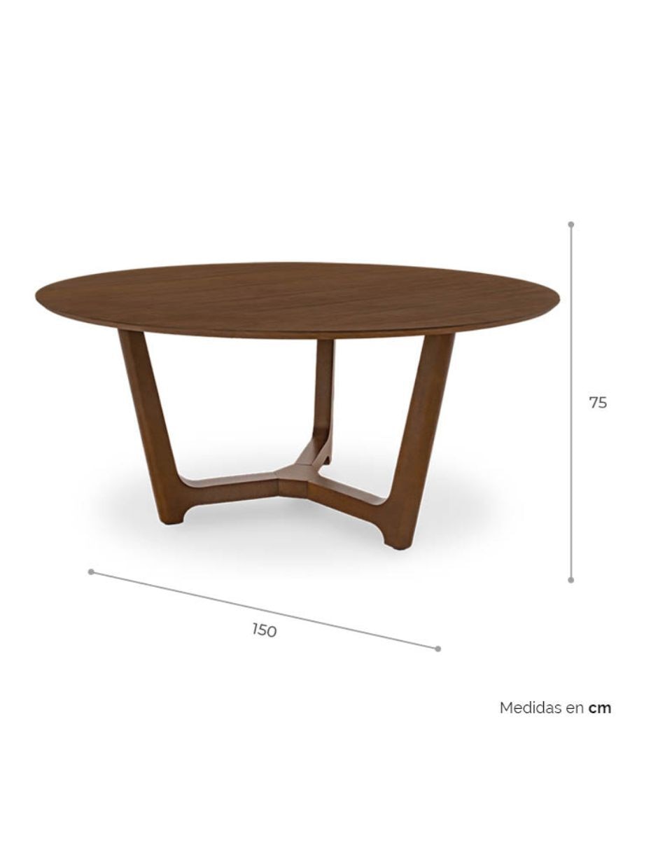 Mesa de comedor armable Ramik de madera 6