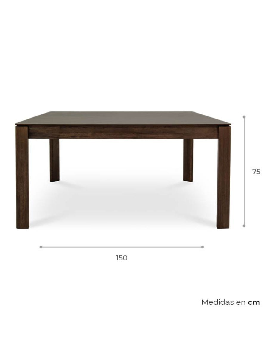 Mesa de comedor armable Biot de madera 5