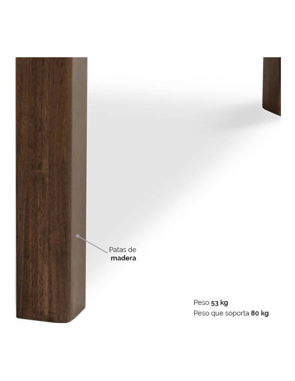Mesa de comedor armable Biot de madera 3