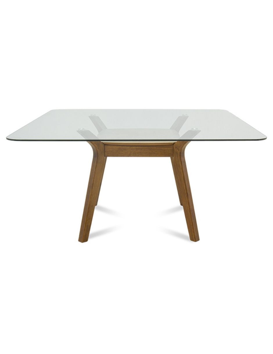 Mesa de comedor armable Juko de vidrio