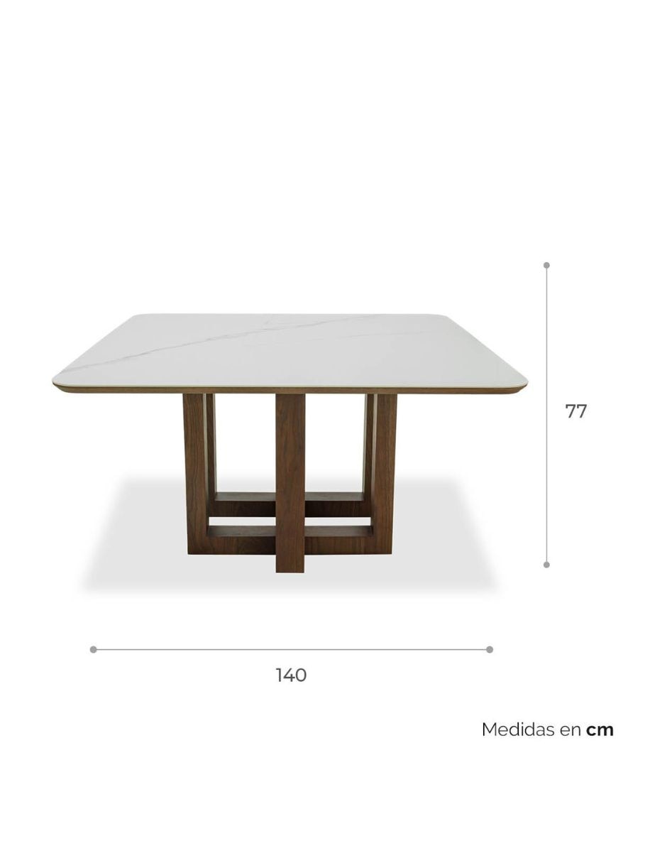 Mesa de comedor armable Apik de madera 5