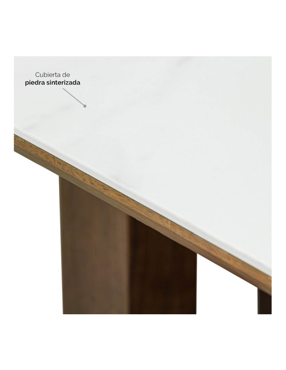 Mesa de comedor armable Apik de madera 4