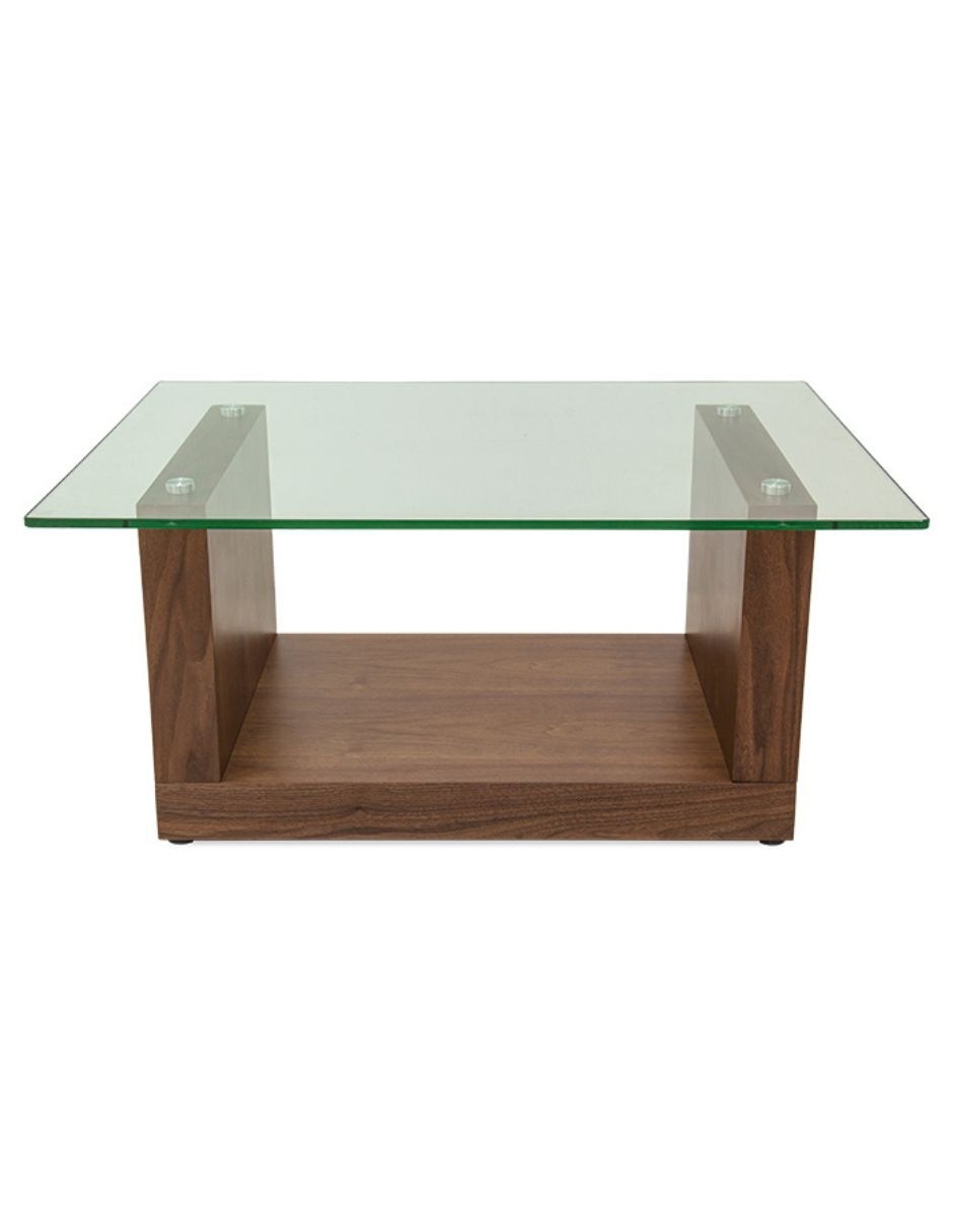 Mesa de centro armable Banik de vidrio